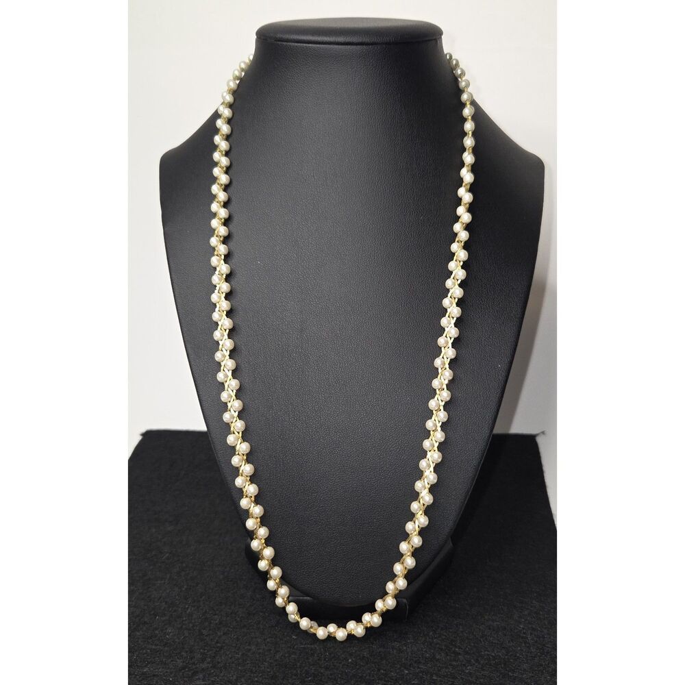 Vintage Triple Braided Chain with Pearls